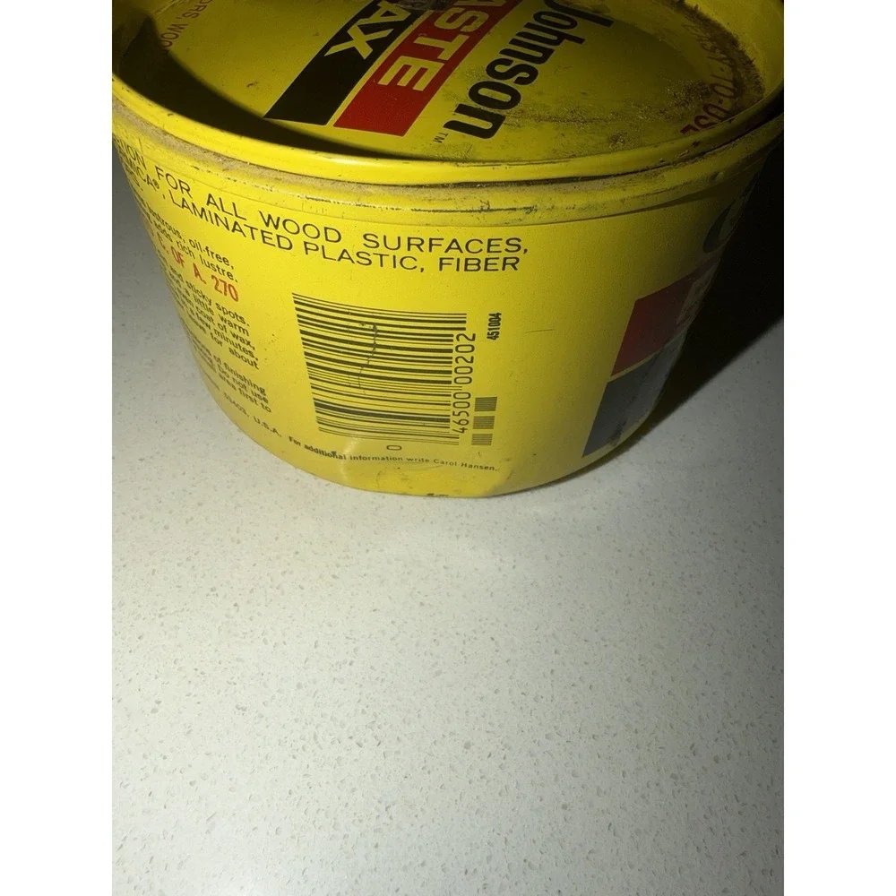 SC Johnson Paste Wax 16 oz. Metal Can Nearly Full Weighs 1.07 Pounds